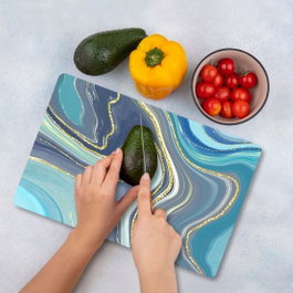 Hermia Tabla de Cortar de Vidrio Templado Multicolor 30 x 40 cm